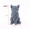 S-1/3Pcs Three Wise Not Cat Ornament Set Minimalist Cat Sculpture Covered Ears Mouth Eyes for Cat Lovers Home Desk Decor