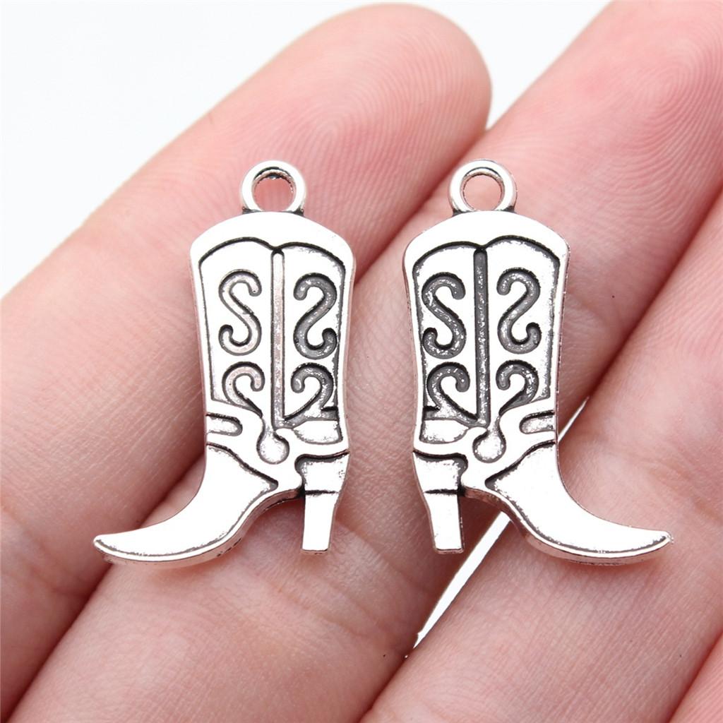 Shoes High Heel Fashion Charm Antique Bronze Zinc Alloy Jewelry Making Supplies for Women Earring Charms Handmade