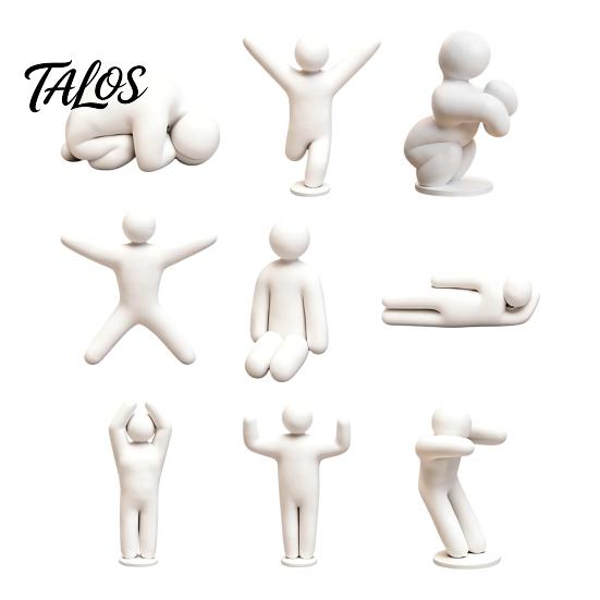 Game Character Collectible 1/8Pcs 3D Printed Figure, Sitting Standing Lying Man Figurine, Minimalist Decoration Abstract White Statue, Gift for Lovers
