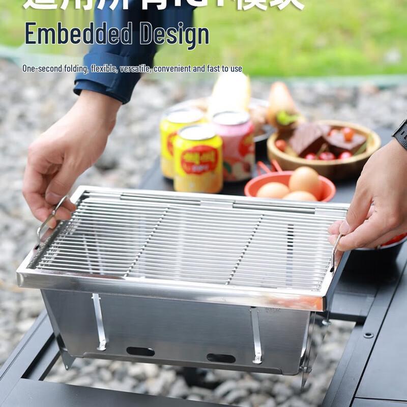 ZISIZ Portable Folding Charcoal BBQ Grill