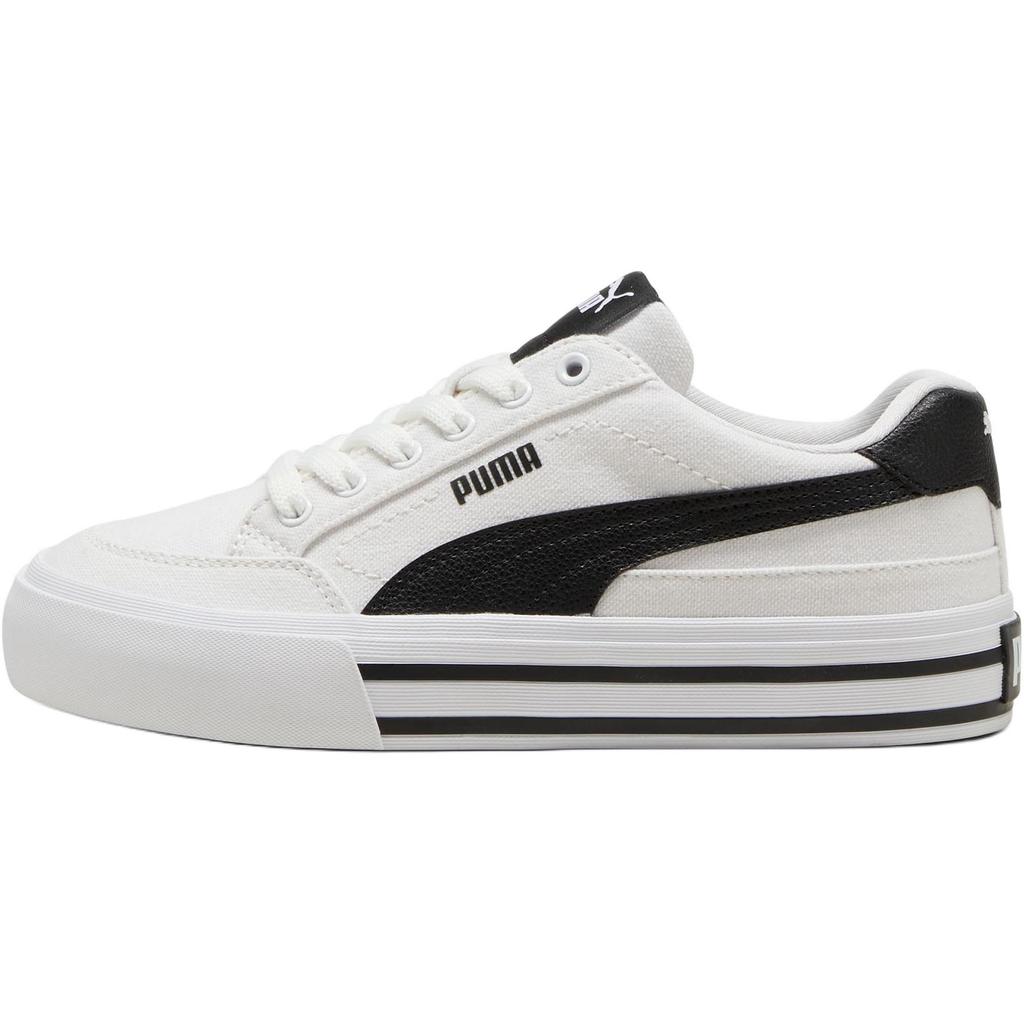 Puma Court Classic Vulc Formstrip Low Top Kids Sneakers Kids Sneakers White Black 396558-02