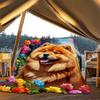 1pc Dog Floral Outdoor Blanket - Soft Flannel Cozy for Travel & Camping - All-Season Warm Bed Cover, Machine Washable yy251229078