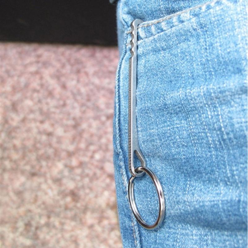 2pcs Multifunction Keychain Pocket Clip KeyRing Holder Buckle Key Rings Belt Clip