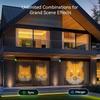 400LED Smart Christmas Curtain Light with APP Remote Control RGB Dimmable DIY Pattern  Home Holiday Party Christmas Decoration