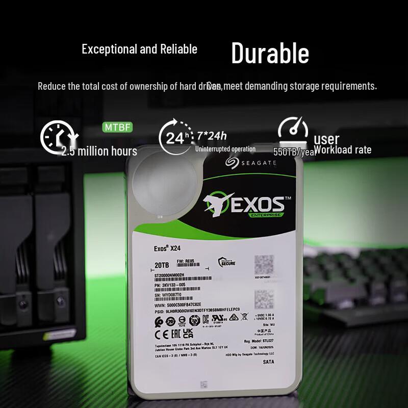 Seagate Exos X24 20TB Enterprise SATA Hard Drive
