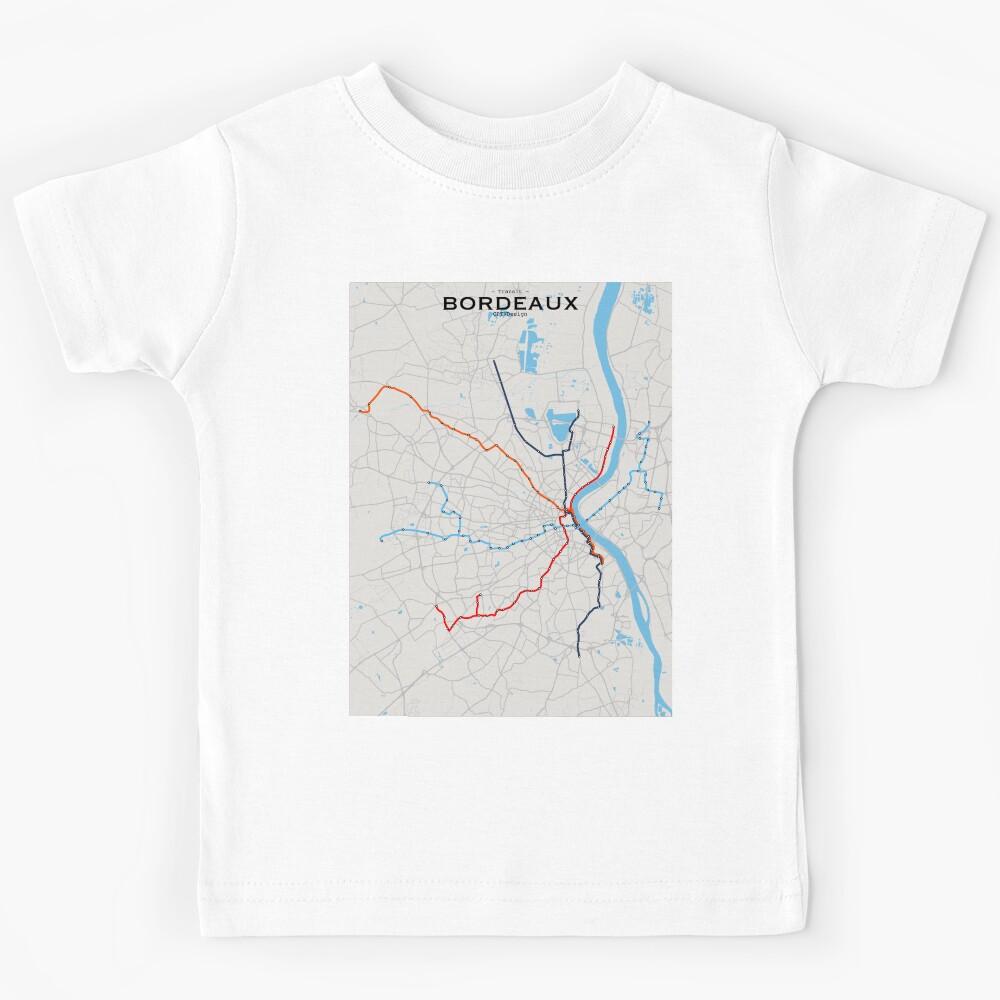 Bordeaux Transit Map Kids T-Shirt 100