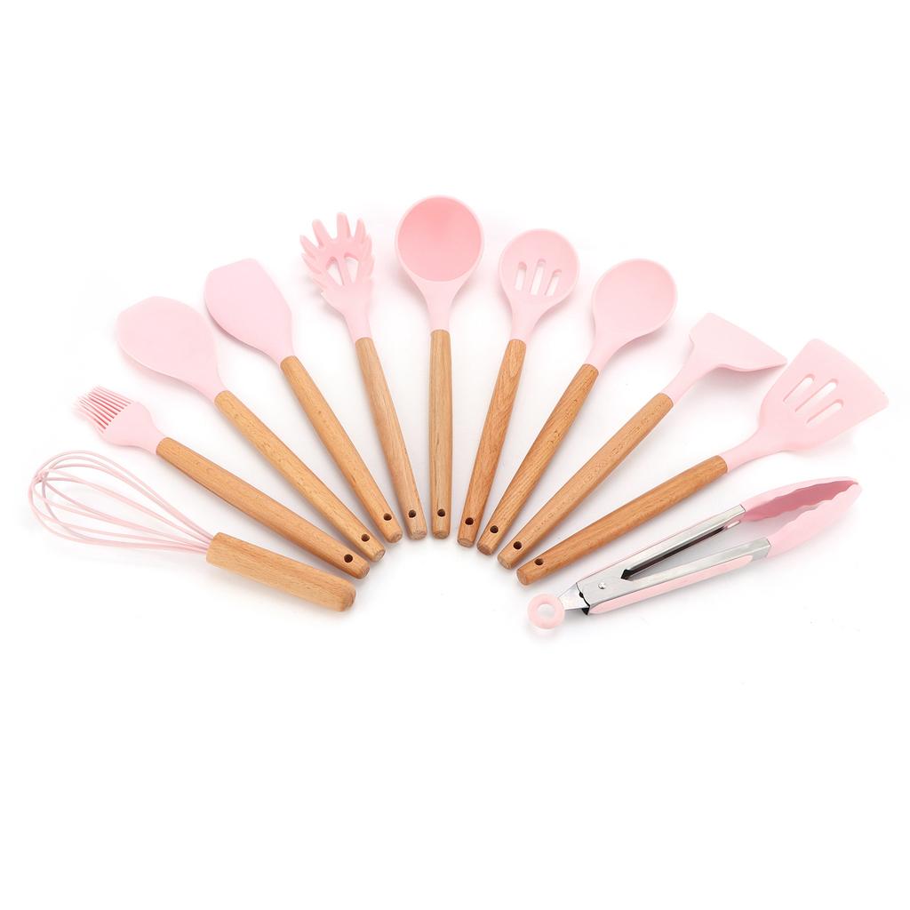 12PCS/Set Silicone Kitchen Cooking Utensils Baking Tool Heat Resistant Non Stick Kitchen Gadget