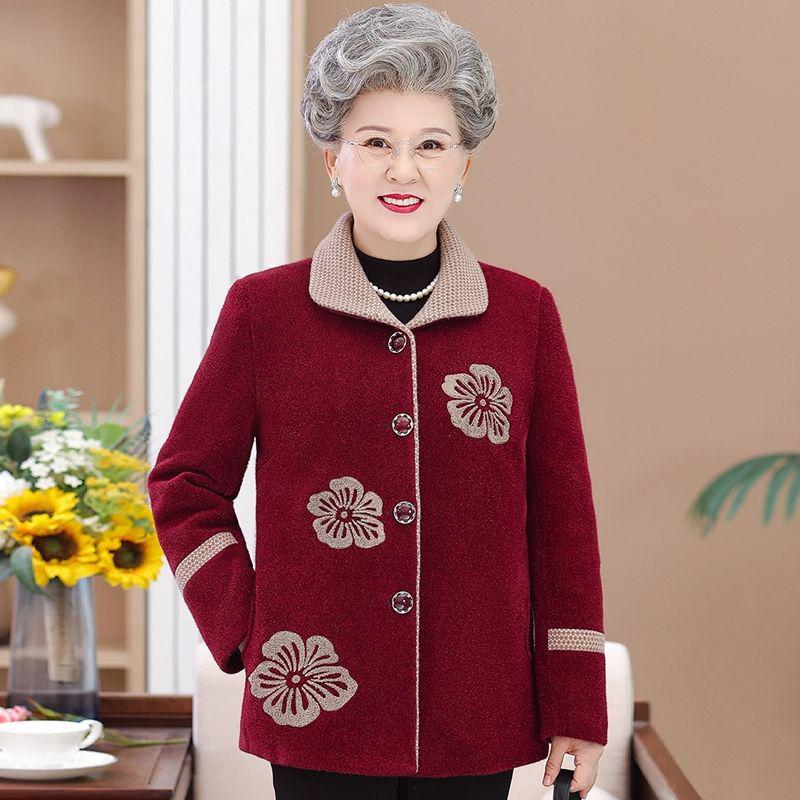 

Plus Size Women s Winter Coat - Warm Grandma s Mink Velvet Outerwear for Elderly XL (85-105 jin)