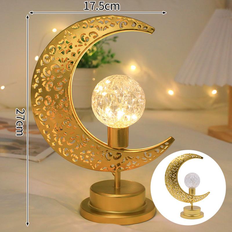Muslim Lantern Ramadan Decorations 2026 EID Mubarak LED Festival Night Light Party Supplies Islamic Muslim Desktop Ornament