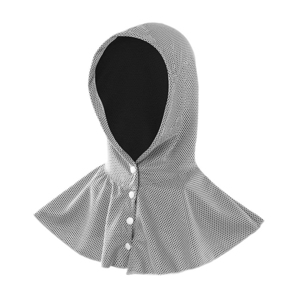 Soft Material Cooling Hoodie Towel Quick Dry Breathable Sports Cool Towel Comfortable Neck Protection Sunscreen Bandana серый