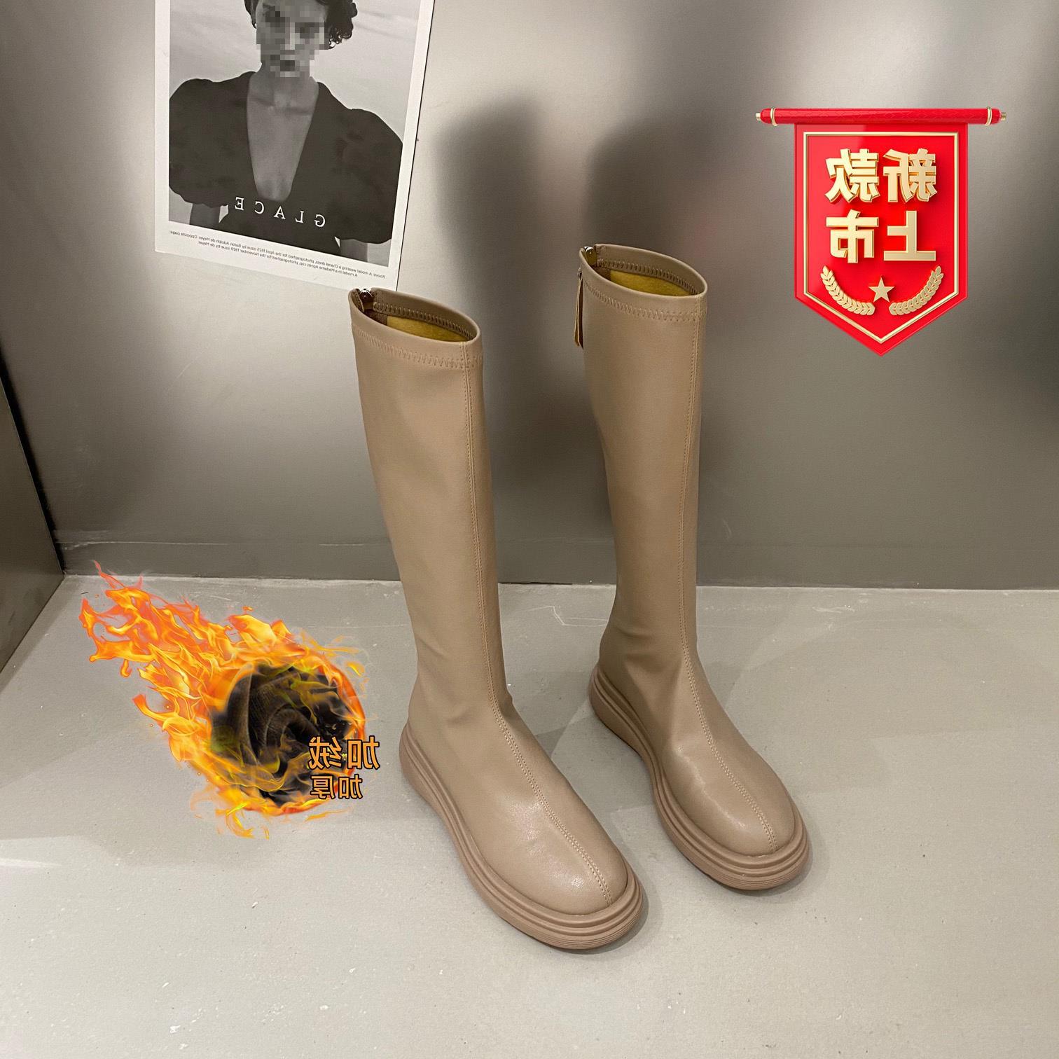 

Зимові черевики Мартін іноземного стилю, тонкі черевики, високі чоботи, європейські нові еластичні м які підошви, маленькі короткі черевики, жіночі французькі повсякденні 35