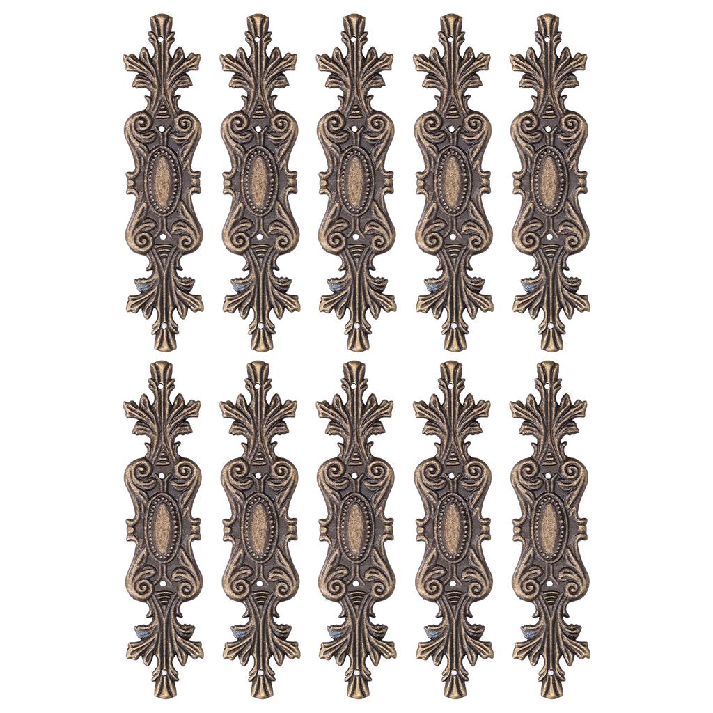 10pcs Corner Covers Vintage Exquisite Alloy Corner Protector with Screws for Wooden Case Book Scrapbook Photo Album