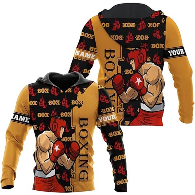 

Толстовка с капюшоном Muay Thai Graphic, мужская одежда, 3D Boxing KO Print, спортивная одежда, новинка, женские толстовки Harajuku Fashion Y2k, пуловер, толстовка 6XL