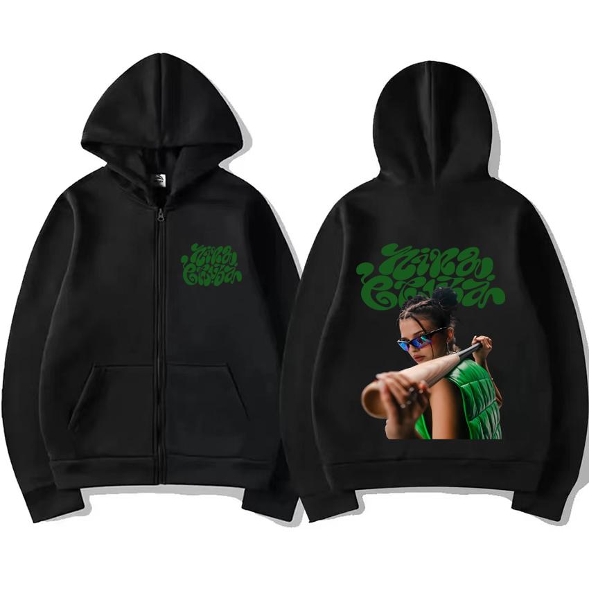 

Vintage Style Nina Chuba Classic graphics Zipper Hoodie Coat new Men Women streetwear Oversized Unisex Fleece Zip-up Jacket XL чорний