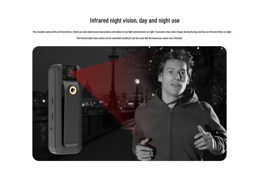 Kompakte und energiesparende Körper- und Sportkamera mit Handheld-Rekorder