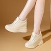 Trend Sunday Autumn and Winter Women's Shoes New Muffin Thick Sole Inner Height Increase Casual Net Shoes Single Pair