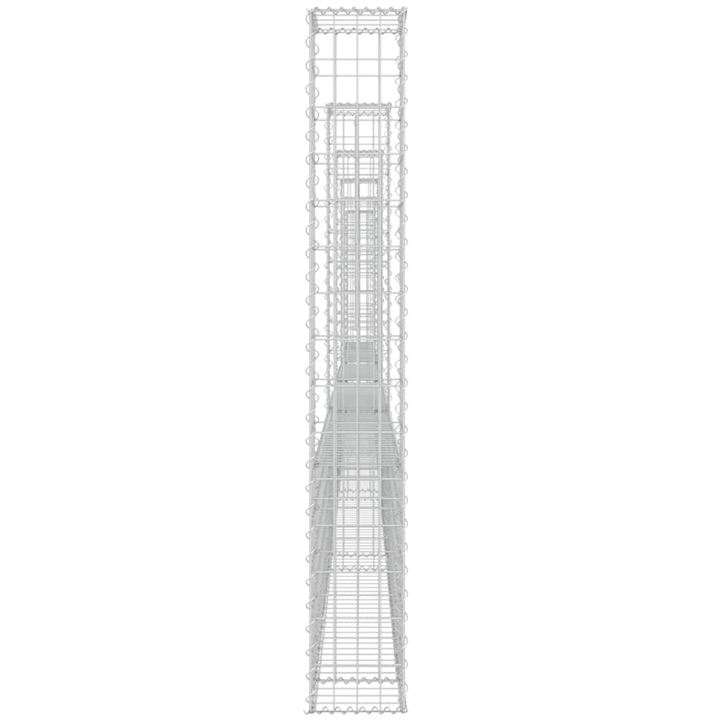 Vidaxl 6 Słupków Gabionowych U-Kształtnych, 620X20X150 Cm, Żelaznych