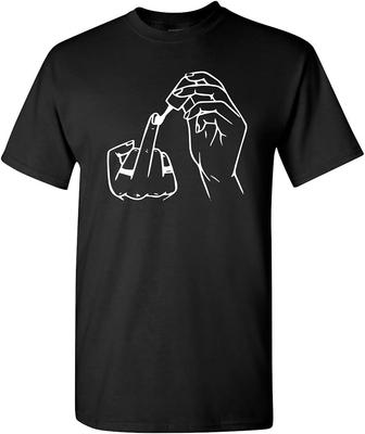 Nail Polish Middle Finger T-shirt