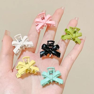2pc Lovely Small Bow Hair Claw Clips for Women Girls Kids Children Hairpin Headband for Hair Washface Accessories Headwear
