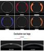 Non-Slip Genuine Leather Steering Wheel Cover, Ultra-Thin, Carbon Fiber D-Type, Universal for All Seasons