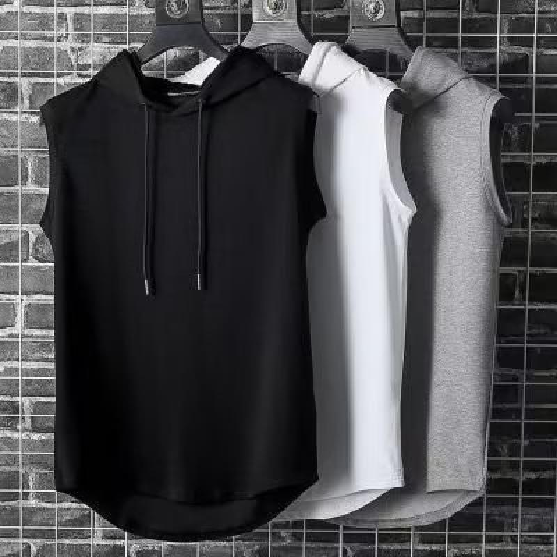 Men's Trendy Hooded Vest - Modern Style, Youthful Appeal