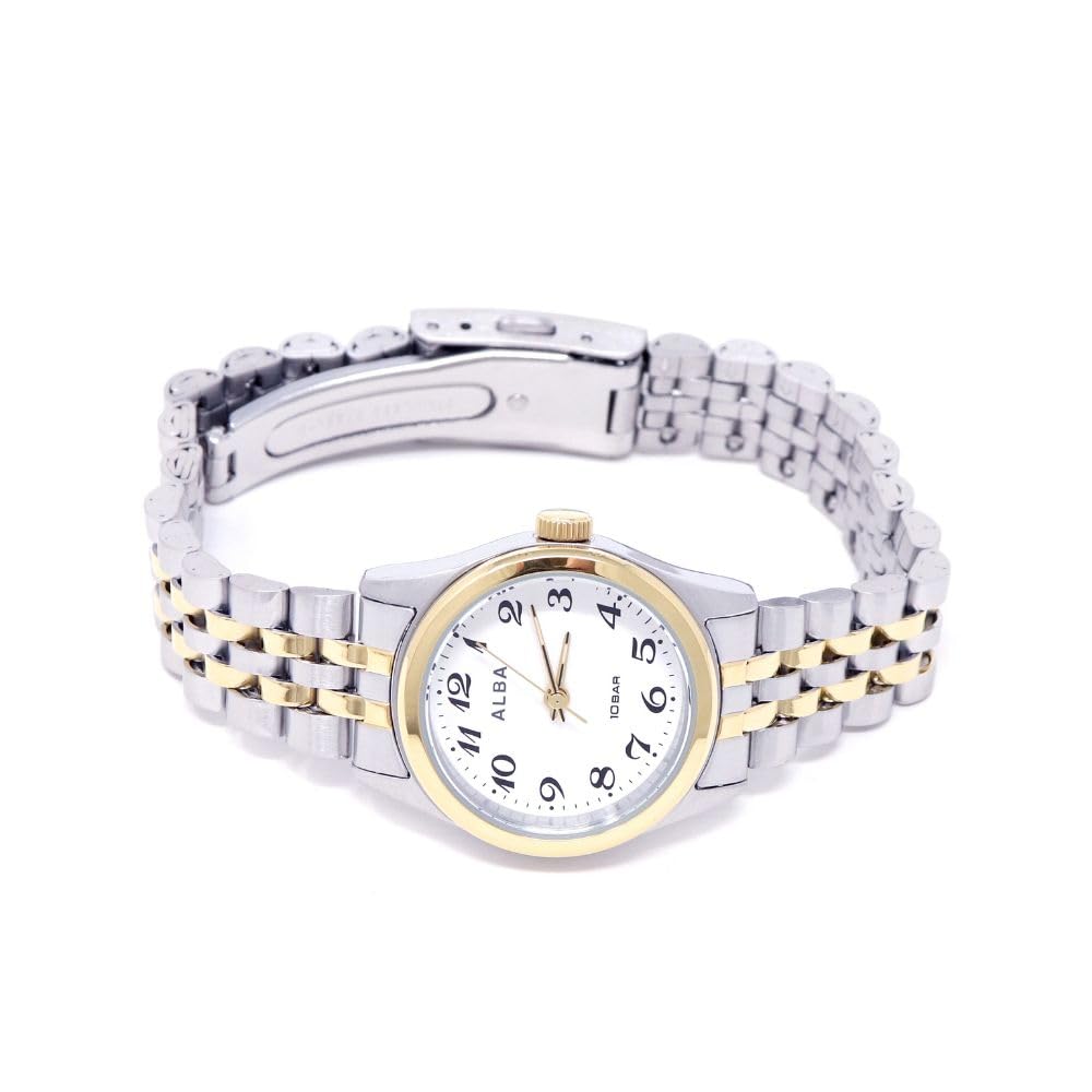 Seiko Watch Alba Watch Quartz Stainless Steel Reinforced Waterproof for Daily Life Analog SEIKO ALBA Color Women's (10 ATM) (Combination (AEGK427))