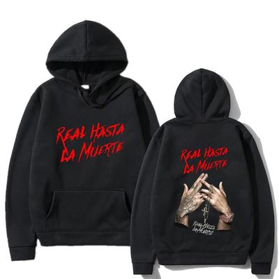Bluzy z kapturem Unisex z nadrukiem Anuel AA Modna bluza z kapturem Real Hasta La Muerte Codzienny dres Odzież unisex dla kobiet Bluza z kapturem Pulower Anime