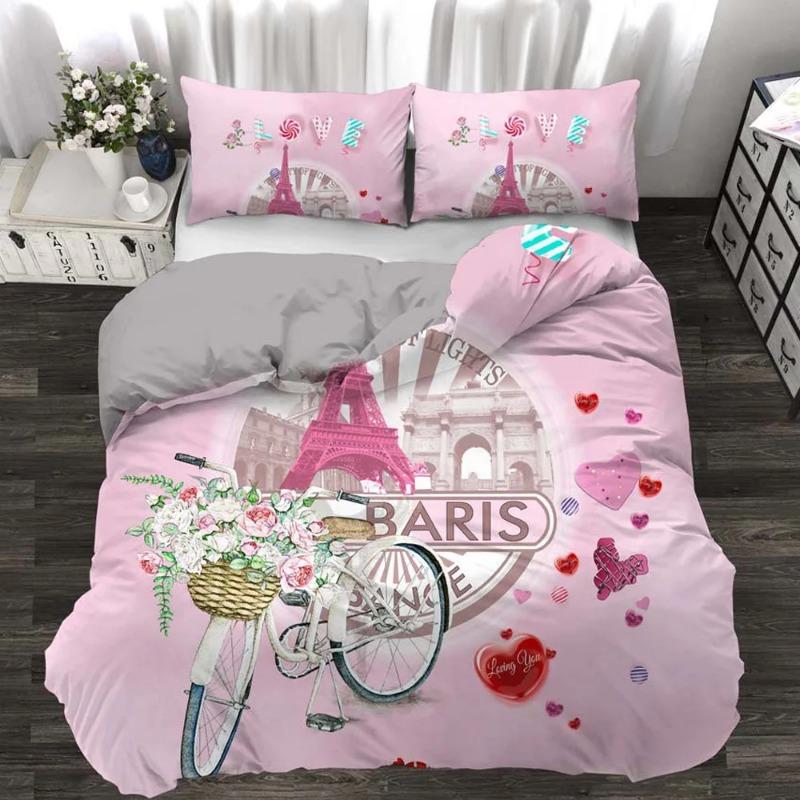 Wedding Pattern Flower Bedding Set Winter Duvet Cover Sets Reactive Printing Rose Comforter Cover Sets Red Adult King Dropship