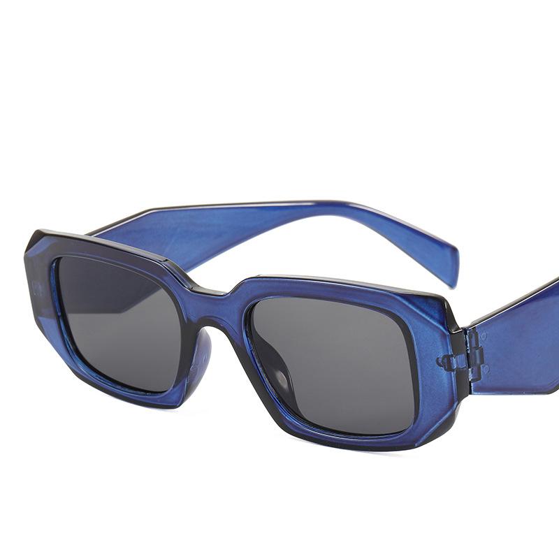 New Rectangle Polygon Blue Polarized Sunglasses for Women Men Retro Classic Retro Shades UV Protection Fashion Polygon Sun Glasses Metal  main image 3