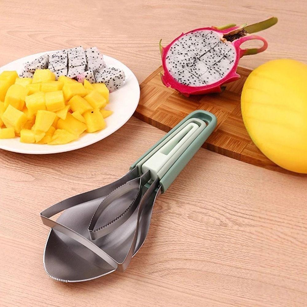 Overlapped 3 In 1 Mango Peeler Stainless Steel Gadgets Separator Mango Peeling Separator  Kitchen