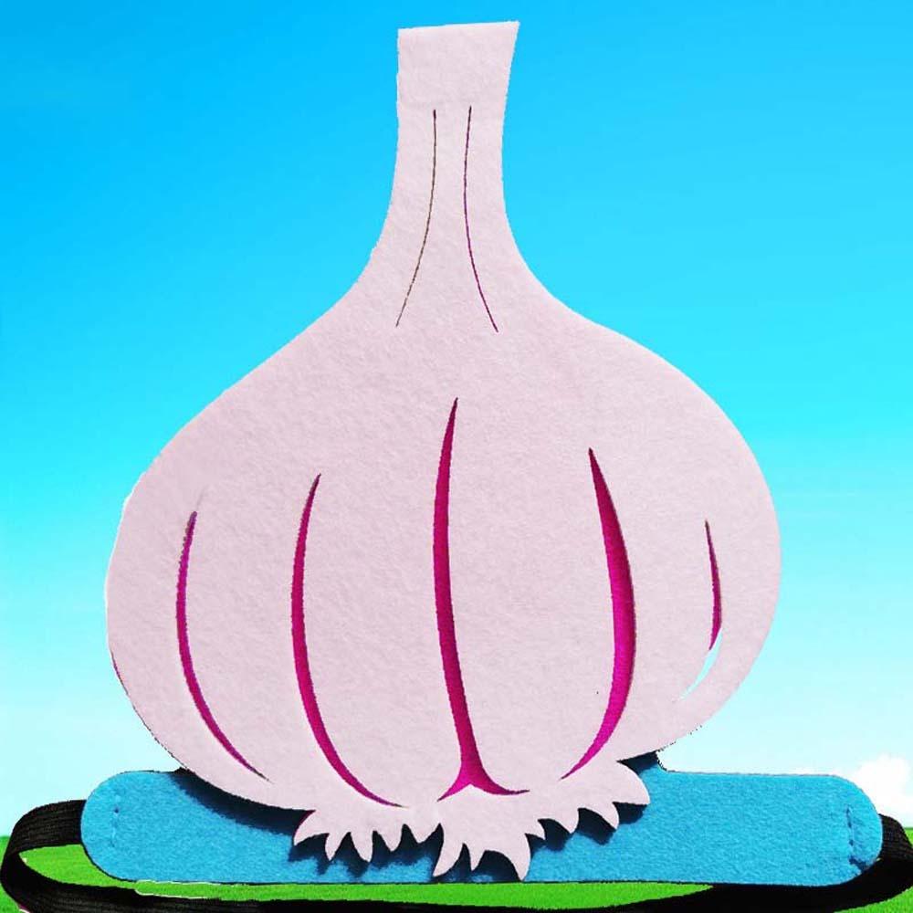 

Эластичная мультяшная повязка на голову с овощами, забавный детский сад, головной убор для выступления, для девочек Garlic