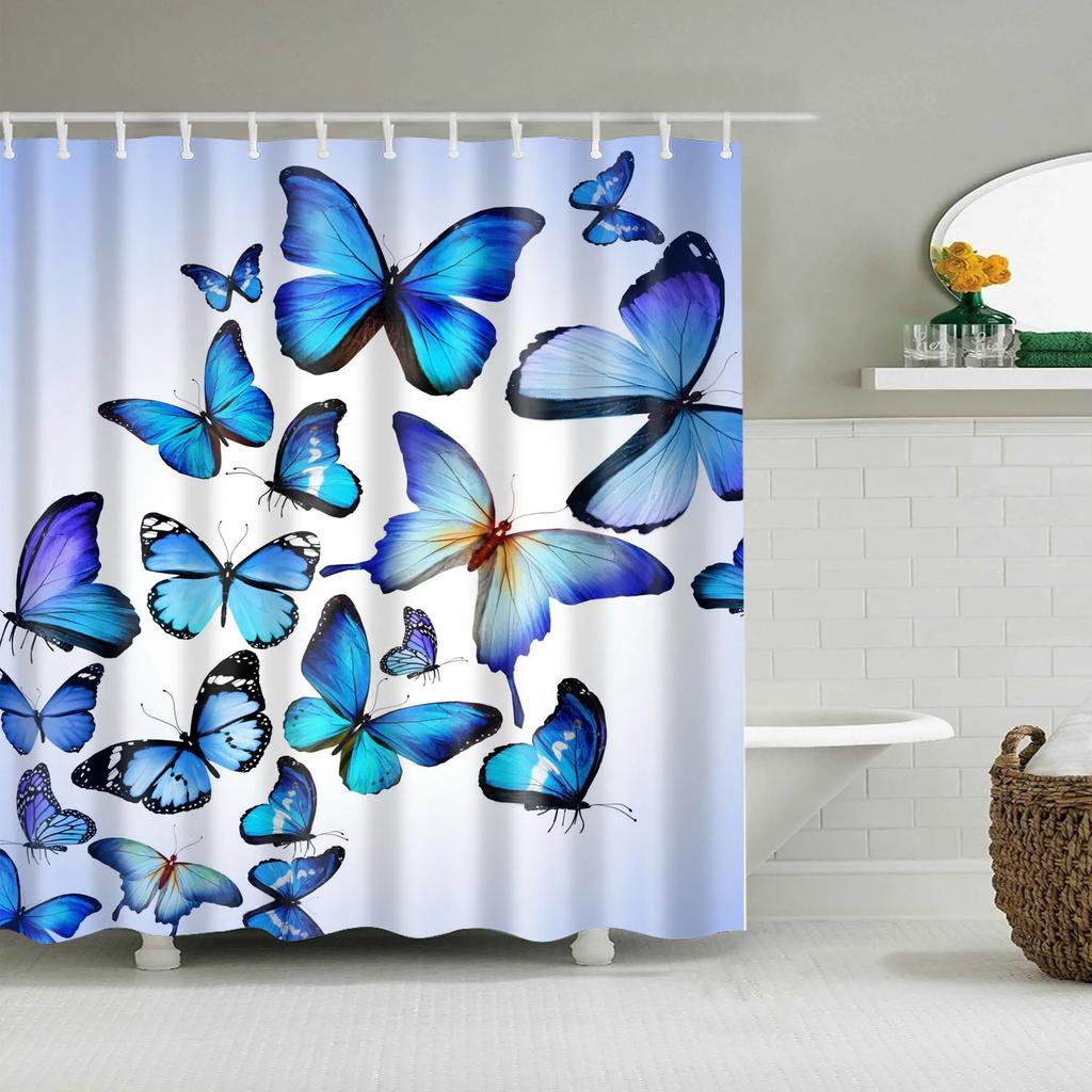 3D Cartoon Character Shower Curtains Bathroom Curtain Waterproof Shower Curtain Home Decor Bath Curtain with 12 Hooks