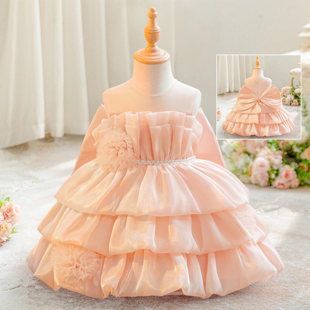 

Girls First Birthday Formal Dress & Little Flower Girl Performance Dress 80cm