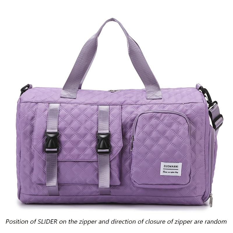 Large Capacity Argyle Travel Duffle Bag, Sports Gym Bag - Spacious & Highly Portable with Shoe Compartment for Overnight Trips