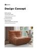 Caterpillar Bean Bag Sofa, Large Tatami Recliner for Balcony or Bedroom