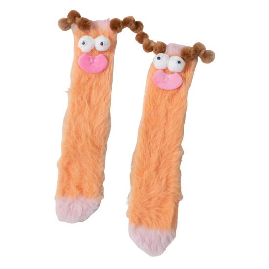 Funny Fuzzy Socks Women Men Fluffy Crew Socks Crazy Cartoon Silly Socks for Home Indoor Wear Sleep Christmas Birthday Gift