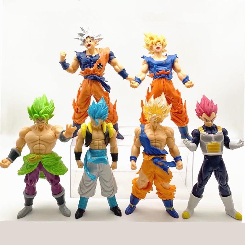 Ball Collectible Dragon Z Figurines 7 Inch Pvc Super Saiyan Goku Vegeta Broly Model Figures