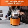 TLOG 2 in 1 Portable Propane Heater & Stove, 9000BTU Propane Heater with Handle, Adjsutable Vents and Flames, Portable for Outdoor,Camping, Ice