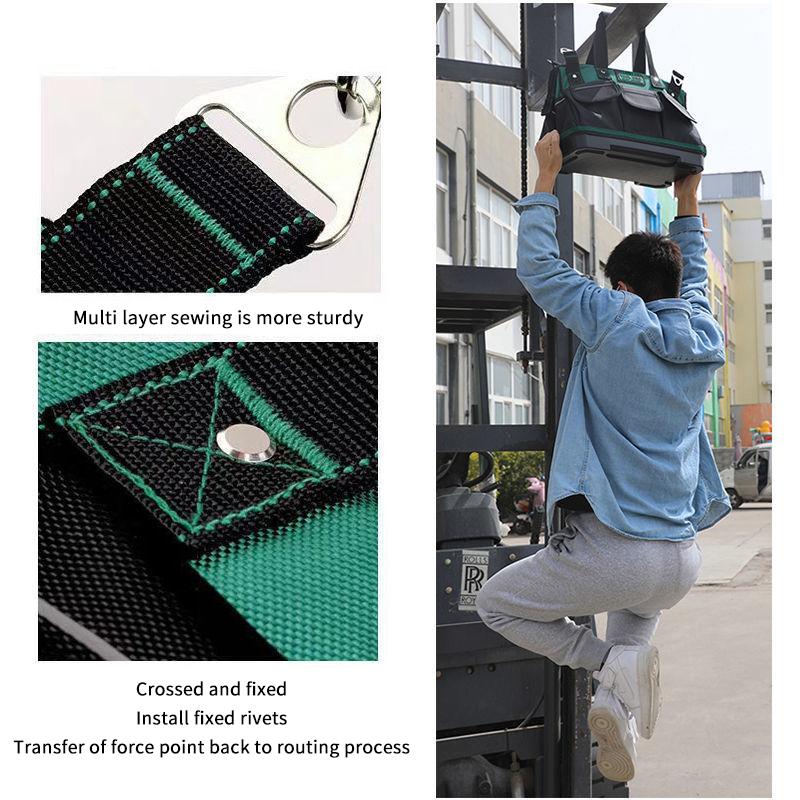 1 Juego Bolsas de Herramientas Portátiles para Electricista Carpintería Almacenamiento Multifuncional Ropa de Electricista Resistente al Desgaste Lona Espesa Bolsa de Herramientas