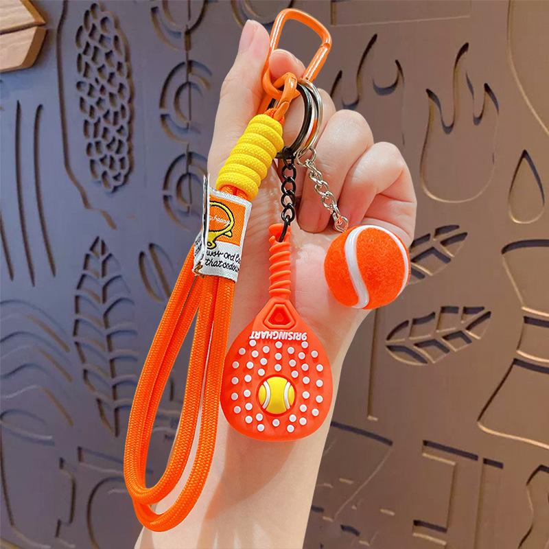 Sporttas Hanger met Touw, Tennisracket Hanger Set voor Rugzak Tote Portemonnee, Esthetische Sport Accessoires Hanger voor Cadeautas oranje