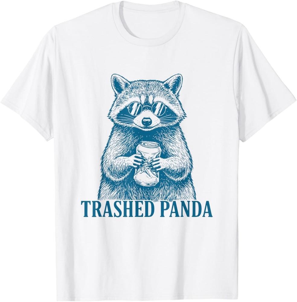 Funny Trashed Panda Racoon Gets Drunk Raccoon Meme Vintage TShirt Unisex T-Shirt L