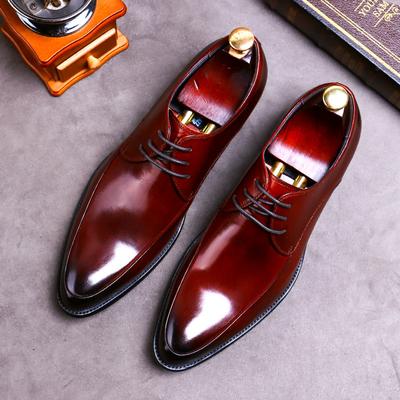 Fashion New Brand Genuine Leather Business Dress Shoes Men Formal Wear Casual British Large Size Leather Shoes Pointed Toe Oxfords