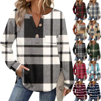 Women's Retro Printed Fashionable Long-sleeved Top