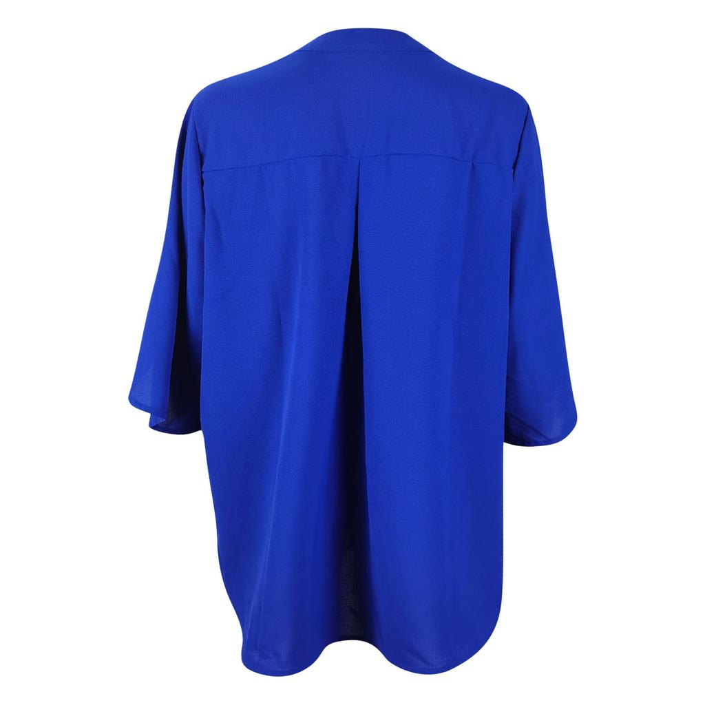 Women's Fashion Temperament Commute French Long Sleeve Shirt V-neck Top