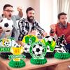 Soccer Honeycomb Centerpieces, 9 Pcs Soccer Ball Honeycomb Centerpiece 3D Centerpieces for Table for Soccer Birthday Party Decorations