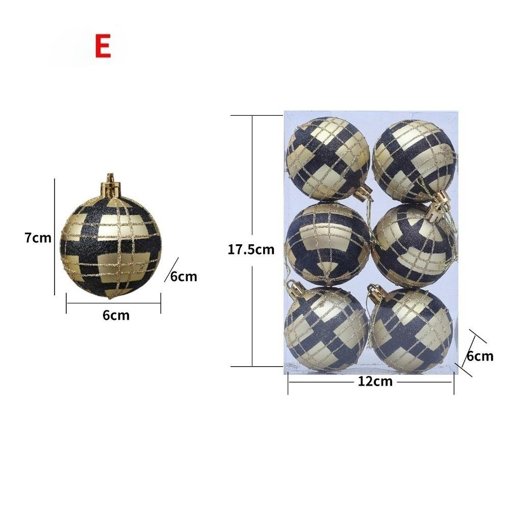 6PCS DIY Christmas Ball Pendant Paintings Xmas Tree Ornament New Xmas Tree Charm  New Year
