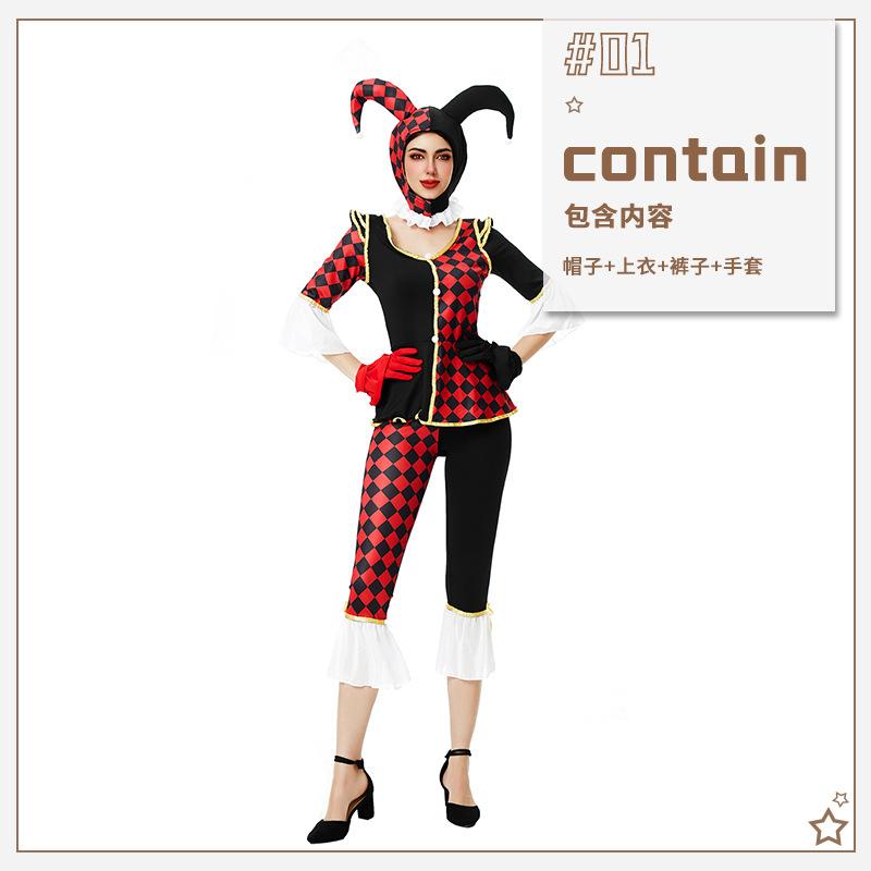 Halloween costume sexy cosplay uniform seduction circus revival clown costume cos show costume