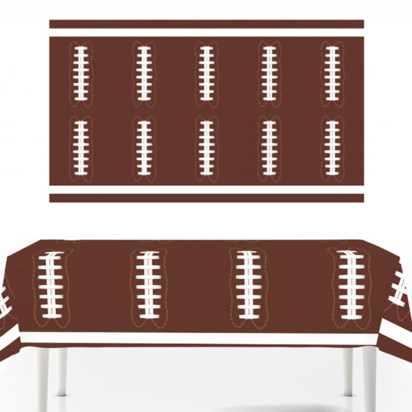 Rugby Party Theme Birthday Tablecloth Set - Disposable Decoration