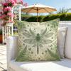 2D Flat Single Piece Outdoor Pool Party Spring Natural Plant Pillowcase Green Floral Decorative Pillowcase Single-Sided Print, Suitable for Living Roo