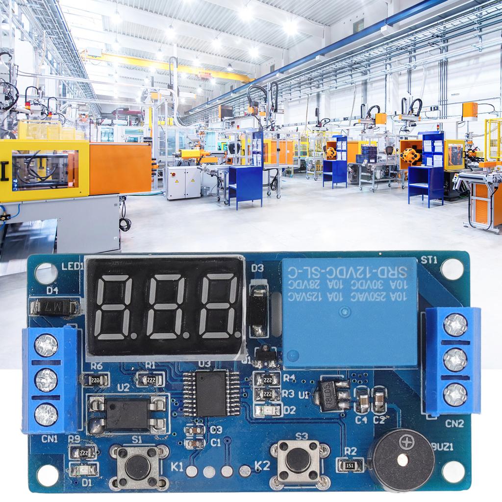 Zeitrelaismodul Anti-Interferenz MCU Online-Programmierung 1 Kanal Zyklusverzögerungsrelais mit Digital